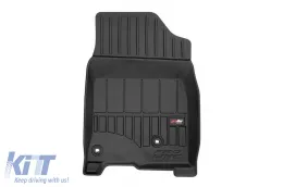Specific rubber mats suitable for Honda Civic X 2015-2021, 4-piece set, black color, with 24-month warranty-image-6223478