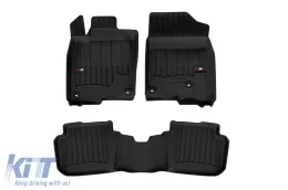 image-78-Specific rubber mats suitable for Honda Civic XI Hybrid after 2022, 3-piece set, black color, with 24-month warranty