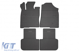Specific rubber mats suitable for Honda Civic XI Hybrid after 2022, 4-piece set, black color - ABFMH6019370