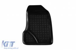 Specific rubber mats suitable for Honda Civic 2001-2006, 5 doors, 3-piece set, black color-image-6214512