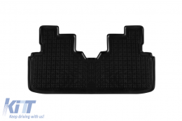 Specific rubber mats suitable for Honda Civic 2001-2006, 5 doors, 3-piece set, black color-image-6214513