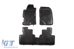 image-73-Specific rubber mats suitable for Honda Civic sedan 2001-2006, 3-piece set, black color