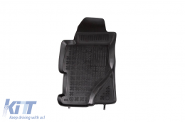 Specific rubber mats suitable for Honda Civic sedan 2001-2006, 3-piece set, black color-image-6214543