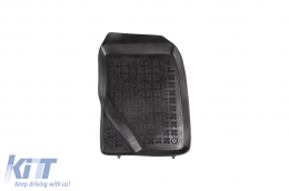Specific rubber mats suitable for Honda Civic sedan 2001-2006, 3-piece set, black color-image-6214544