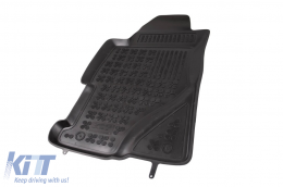 Specific rubber mats suitable for Honda Civic sedan 2001-2006, 3-piece set, black color-image-6214546