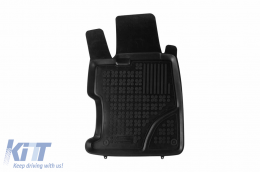 Specific rubber mats suitable for Honda Civic sedan 2012-2017, 3-piece set, black color-image-6214555