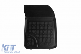 Specific rubber mats suitable for Honda Civic sedan 2012-2017, 3-piece set, black color-image-6214556