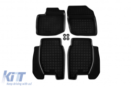 image-4-Specific rubber mats suitable for Honda Civic hatchback 2012-2017, wagon 2013-2017, 4-piece set, black color