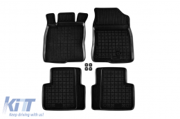 image-7-Specific rubber mats suitable for Honda Civic hatchback, sedan 2017-2021, 4-piece set, black color