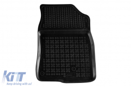 Specific rubber mats suitable for Honda Civic hatchback, sedan 2017-2021, 4-piece set, black color-image-6214584