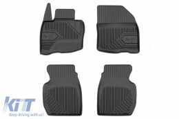 Specific rubber mats suitable for Honda Civic sedan 2006-2011, 4-piece set, black color - ABFMH6018440