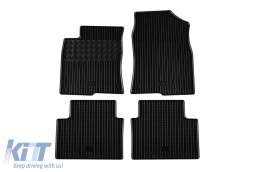Specific rubber mats suitable for Honda Civic after 2017, 4-piece set, black color-image-6228959