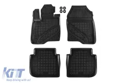 image-6-Specific rubber mats suitable for Honda CR-V HeV after 2023, 4-piece set, black color