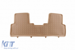 Specific rubber mats suitable for Honda CR-V 2007-2012, 3-piece set, beige color-image-6214500