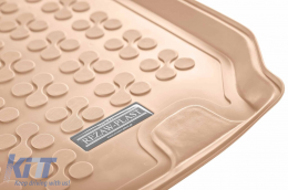 Specific rubber mats suitable for Honda CR-V 2007-2012, 3-piece set, beige color-image-6214502