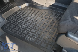 Specific rubber mats suitable for Honda CR-V 2011-2018, 3-piece set, black color-image-6214563