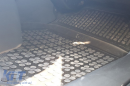 Specific rubber mats suitable for Honda CR-V 2011-2018, 3-piece set, black color-image-6214565