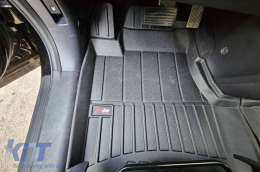 Specific rubber mats suitable for Honda CR-V 2006-2011 from Frogum 3D ProLine series, 3-piece set, black color, with 24-month warranty-image-6222431