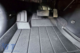 Specific rubber mats suitable for Honda CR-V 2006-2011 from Frogum 3D ProLine series, 3-piece set, black color, with 24-month warranty-image-6222432