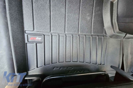 Specific rubber mats suitable for Honda CR-V 2006-2011 from Frogum 3D ProLine series, 3-piece set, black color, with 24-month warranty-image-6222433