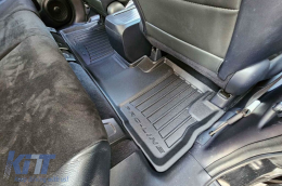 Specific rubber mats suitable for Honda CR-V 2006-2011 from Frogum 3D ProLine series, 3-piece set, black color, with 24-month warranty-image-6222436