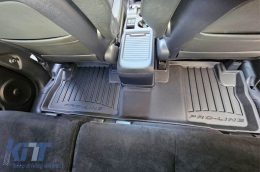 Specific rubber mats suitable for Honda CR-V 2006-2011 from Frogum 3D ProLine series, 3-piece set, black color, with 24-month warranty-image-6222437