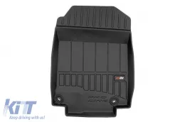 Specific rubber mats suitable for Honda CR-V 2012-2018, 3-piece set, black color, with 24-month warranty from Frogum 3D ProLine series.-image-6222554