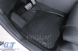 Specific rubber mats suitable for Honda CR-V e:HEV, PHeV after 2023, 4-piece set, black color-image-6229483