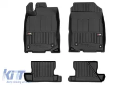 image-69-Specific rubber mats suitable for Honda CR-Z hatchback 2010-2016, 4-piece set, black color, with 24-month warranty