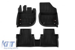 Specific rubber mats suitable for Honda e:NY1 after 2023, 3-piece set, black color, with 24-month warranty - ABFMH6018016