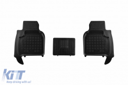 Specific rubber mats suitable for Honda HR-V e:HEV Advance, e:HEV Elegance after 2021, 4-piece set, black color-image-6214602