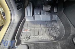 Specific rubber mats suitable for Honda HR-V e:HEV after 2021, 3-piece set, black color, with 24-month warranty-image-6223819