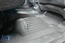 Specific rubber mats suitable for Honda HR-V e:HEV after 2021, 3-piece set, black color, with 24-month warranty-image-6223822