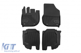Specific rubber mats suitable for Honda HR-V e:HEV after 2021, 4-piece set, black color - ABFMH6018520