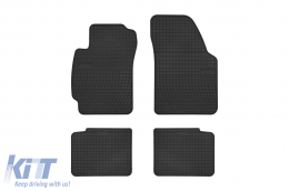 Specific rubber mats suitable for Honda HR-V 1999-2006, 5 doors, 4-piece set, black color from Frogum El Toro series - ABFMH6019456