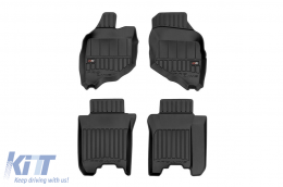 Specific rubber mats suitable for Honda Jazz 2001-2008, 4-piece set, black color, with 24-month warranty - ABFMH6017749