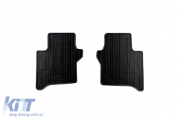 Specific rubber mats suitable for Honda Jazz after 2009, 4-piece set, black color-image-6228549