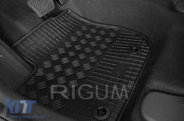 Specific rubber mats suitable for Honda Jazz Crosstar, Jazz Hybrid after 2020, 4-piece set, black color-image-6229169