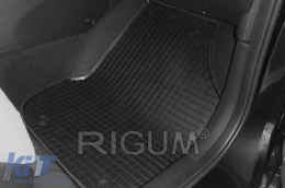 Specific rubber mats suitable for Honda Jazz Crosstar, Jazz Hybrid after 2020, 4-piece set, black color-image-6229170