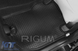 Specific rubber mats suitable for Honda Jazz Crosstar, Jazz Hybrid after 2020, 4-piece set, black color-image-6229171