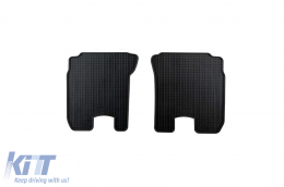 Specific rubber mats suitable for Honda Jazz 2002-2008, 4-piece set, black color-image-6248570