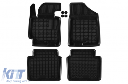 image-75-Specific rubber mats suitable for Hyundai Elantra 2010-2016, 4-piece set, black color