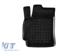 Specific rubber mats suitable for Hyundai Elantra 2019-2020, 3-piece set, black color-image-6215581
