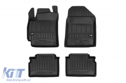 Specific rubber mats suitable for Hyundai Elantra V 2010-2016, 4-piece set, black color, with 24-month warranty - ABFMH6017575