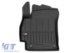 Specific rubber mats suitable for Hyundai Elantra VII after 2020, 4-piece set, black color, with 24-month warranty-image-6223125