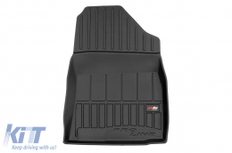 Specific rubber mats suitable for Hyundai Elantra VII after 2020, 4-piece set, black color, with 24-month warranty-image-6223126