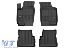 Specific rubber mats suitable for Hyundai Getz 2002-2011, 4-piece set, black color, with 24-month warranty-image-6223075