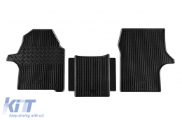 Specific rubber mats suitable for Hyundai H350 after 2015, 4-piece set, black color-image-6249486