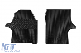 Specific rubber mats suitable for Hyundai H350 after 2015, 4-piece set, black color-image-6249487