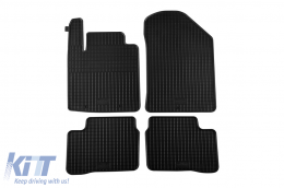 Specific rubber mats suitable for Hyundai i10 2013-2019, i10 after 2020, 4-piece set, black color - ABFMH6018960